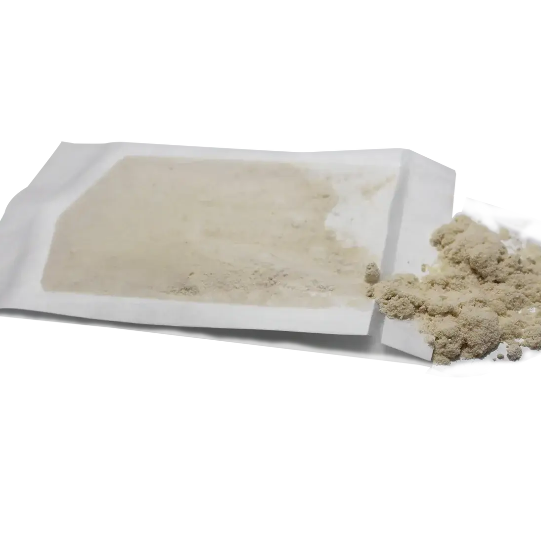 Steinernema feltiae beneficial nematodes package for fungus gnat control showing powder content spilling from bag