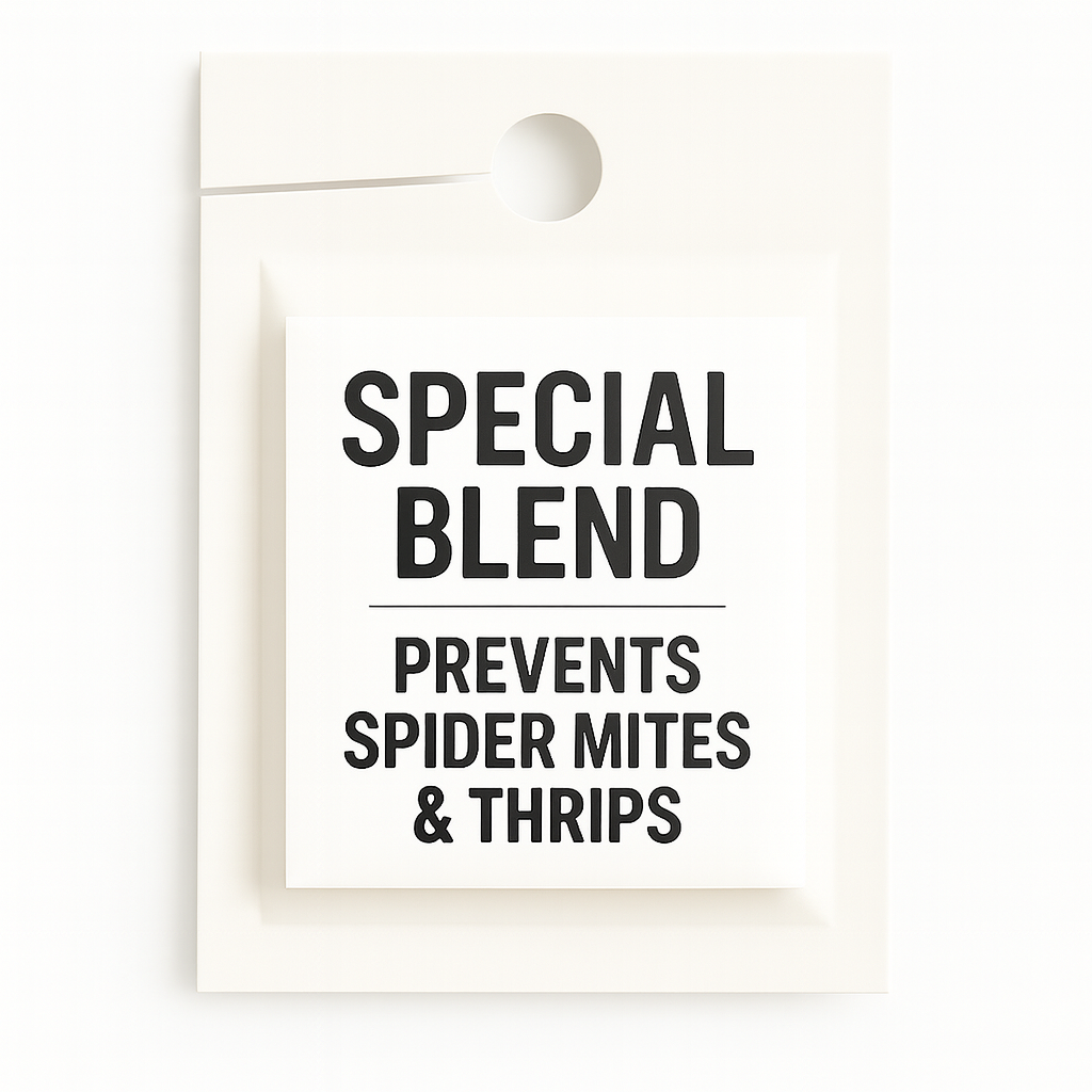 Special Blend Sachet ready to use to prevent Spider Mites and Thrips in plants.