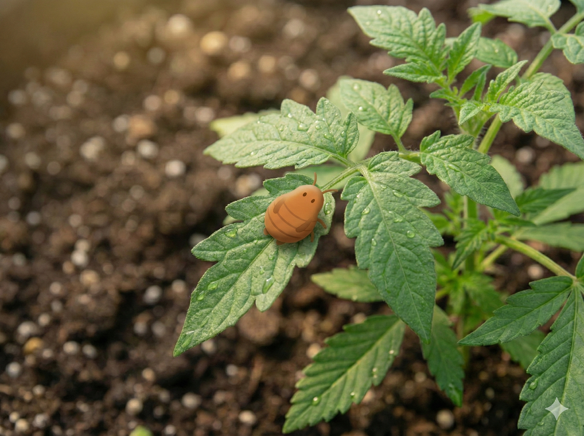 Predatory mite acting as organic biological pest control