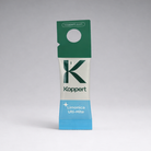 A small Koppert Amblyseius limonicus Prevention Sachets packet, for pest control, stands upright on a neutral background. The packet has a green top with a hole and website, and a blue bottom section.