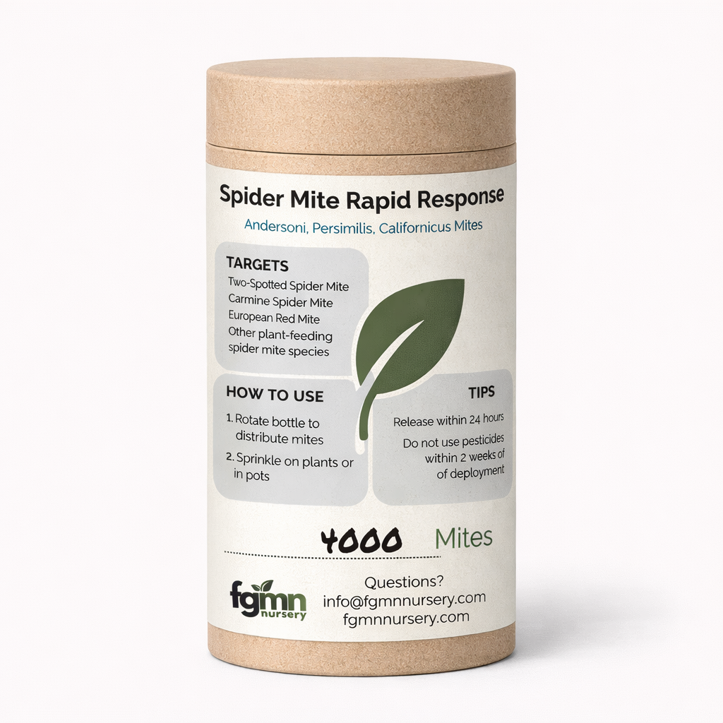 Spider Mite Rapid Response product container with label on a white background