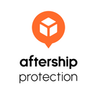 An orange cube icon appears above the words Shipping Protection in black and gray text on a white background, highlighting reliable insurance for lost or damaged orders.