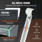 VEVOR 4x4 Grow Tent features a 22mm all-metal frame, tearproof triangle layer, supporting up to 132 lbs for durability and ease.