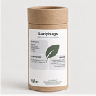 Kraft tube of FGMN ladybugs, Hippodamia convergens, labelled for aphids, soft scale, spider mites and thrips.